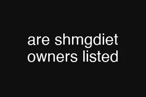 are shmgdiet owners listed